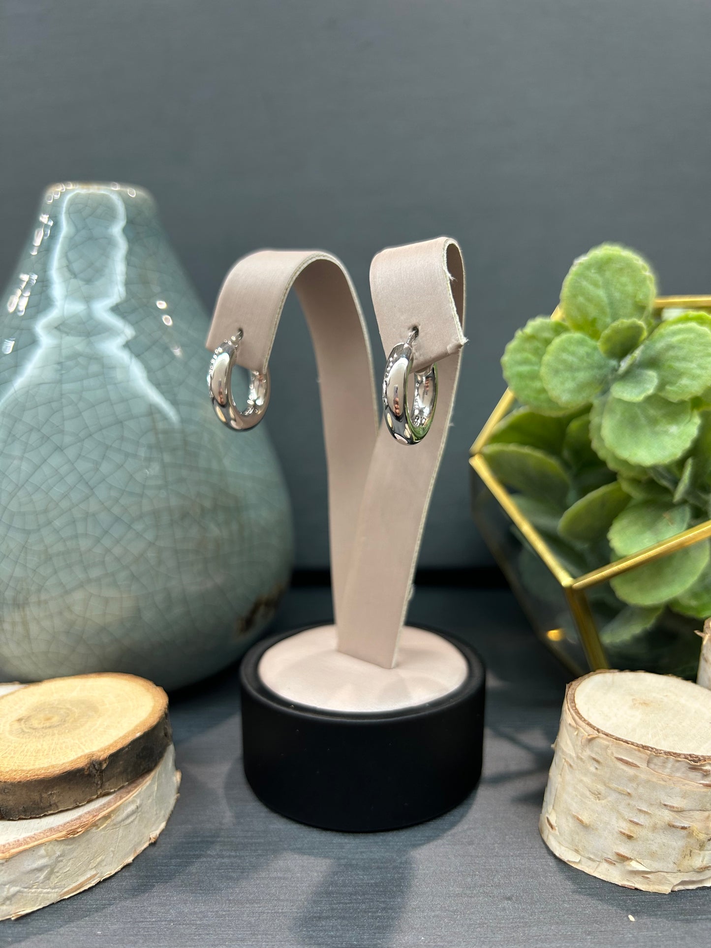 10k Gold Small Tube Hoop Earrings