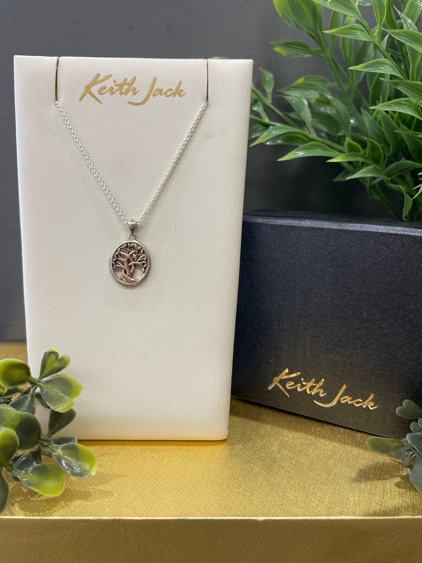 Silver and 10k Gold Tree of Life Petite Pendant