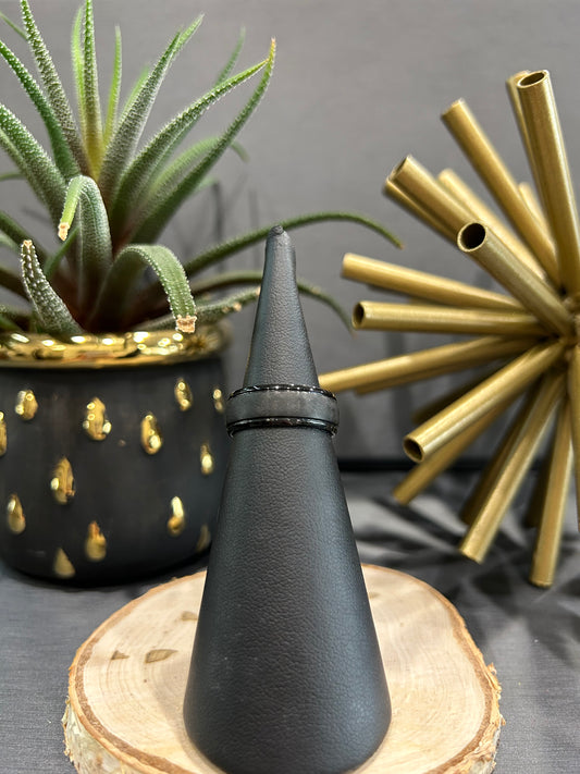 Tantalum 8mm Black Polish Edge Malo Band