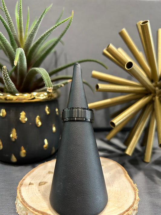 Tantalum 9mm Black Beveled Edge Malo Band