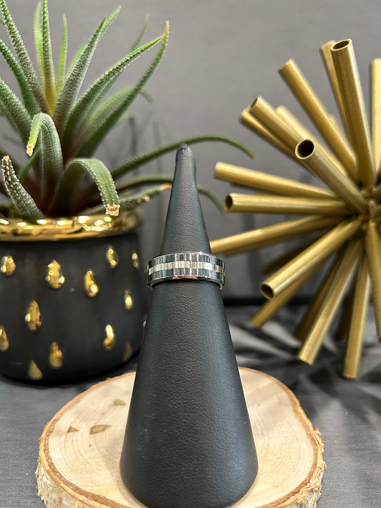 Tantalum and Titanium 8mm Grooved Malo Band