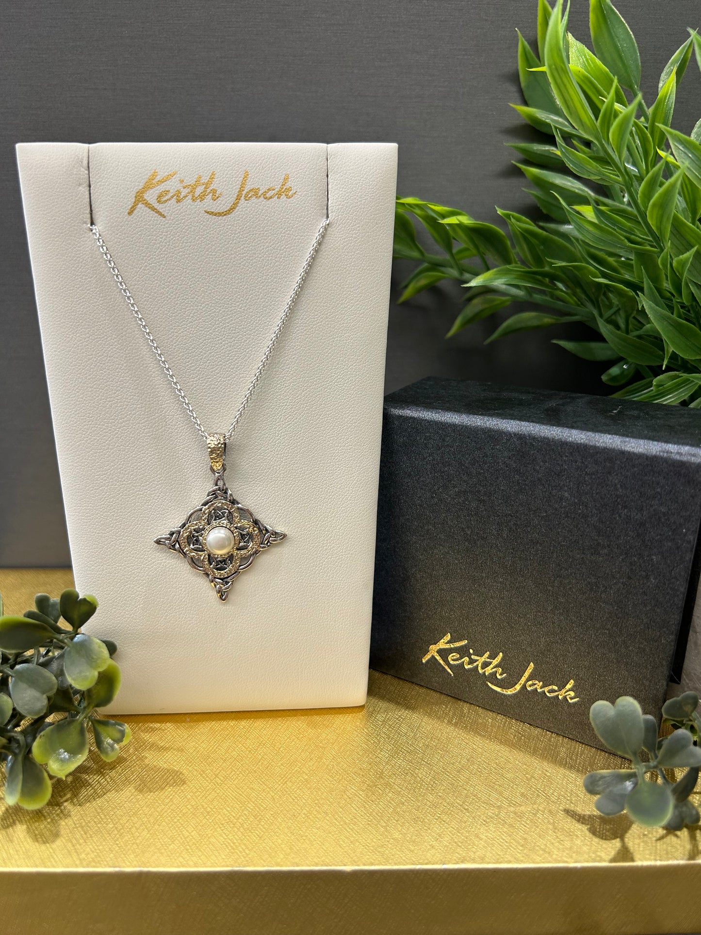 Silver and 10k Yellow Gold Aphrodite Pendant