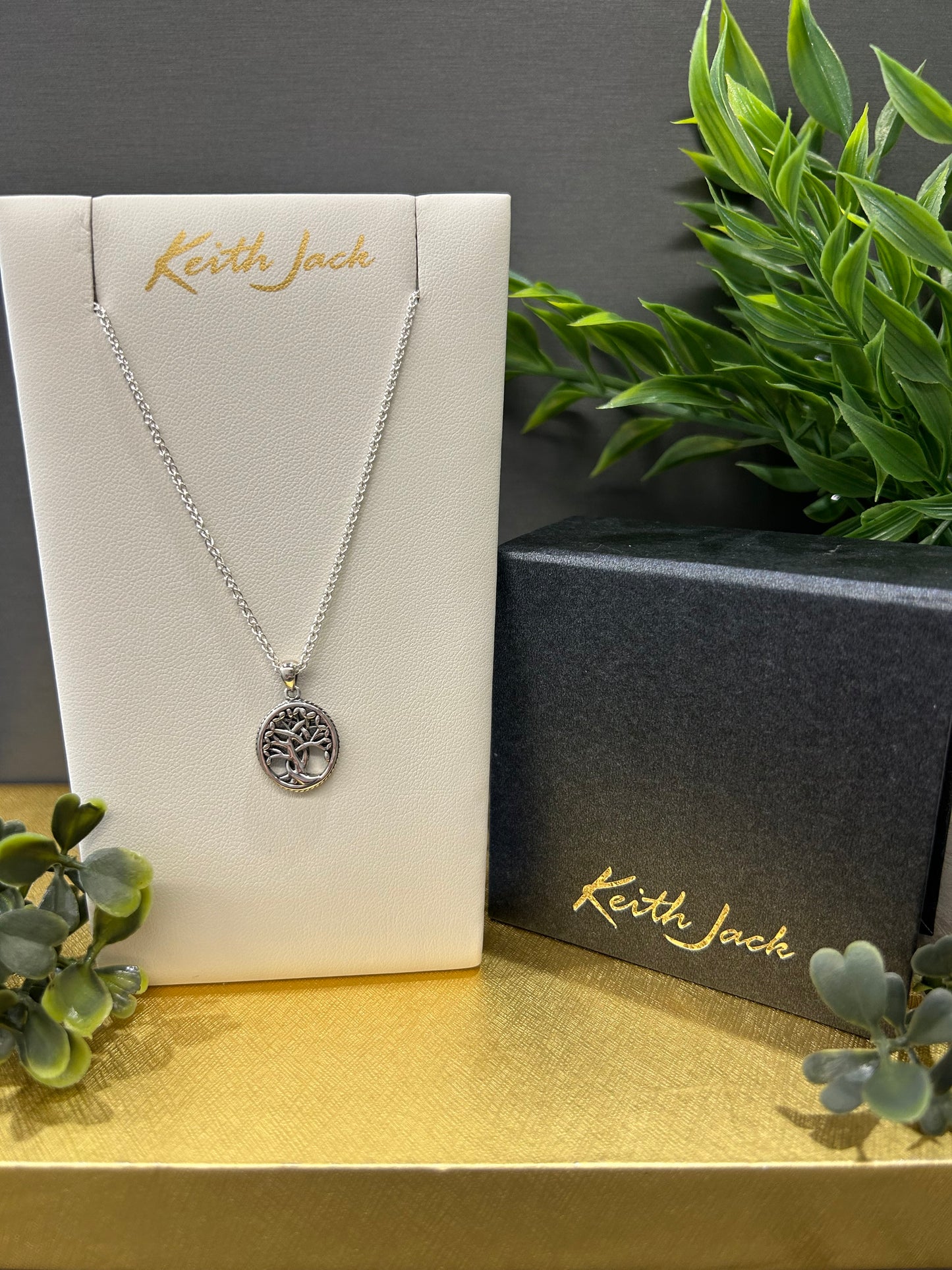 Silver and 10k Gold Tree of Life Petite Pendant