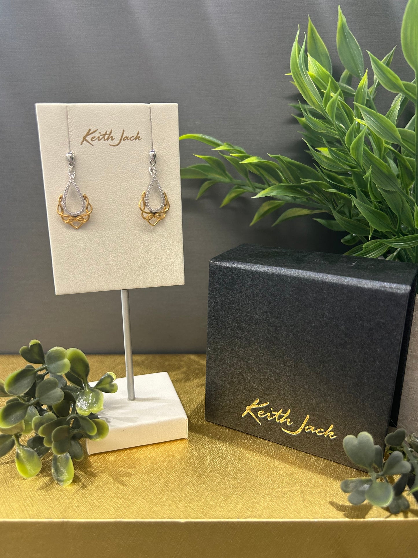 Silver and 10k Gold Love's Chalice Earrings