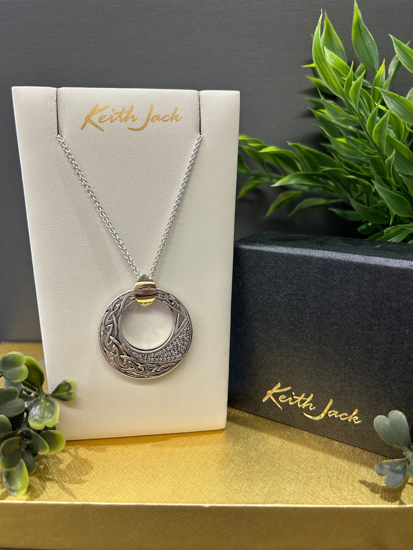Silver and 10k Yellow Gold Norse Forge Comet Pendant