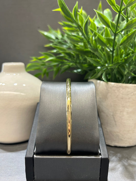 10k Gold High Polish Solid Bangle