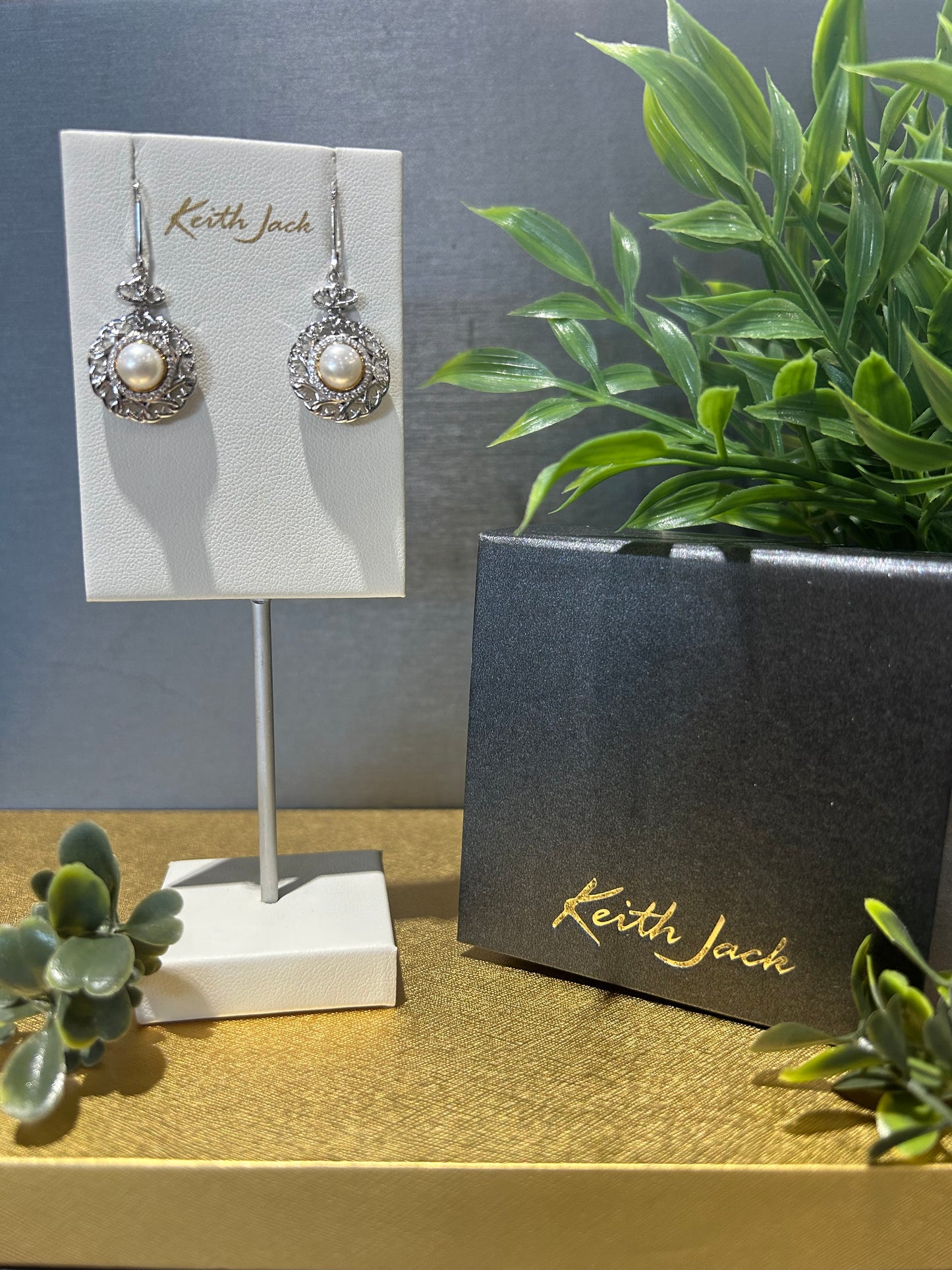 Silver and 10k Yellow Gold Round Aphrodite Earrings