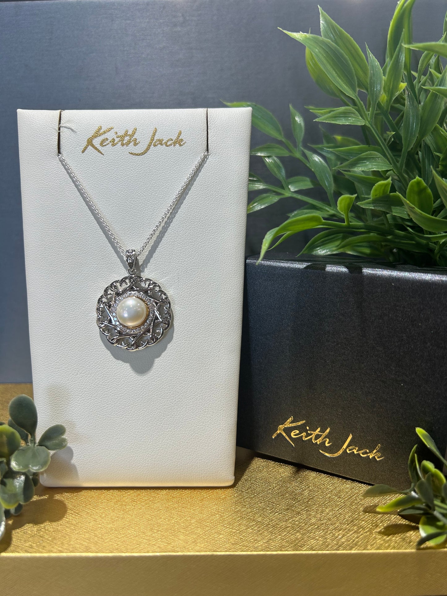 Silver and 10k Yellow Gold Round Aphrodite Pendant