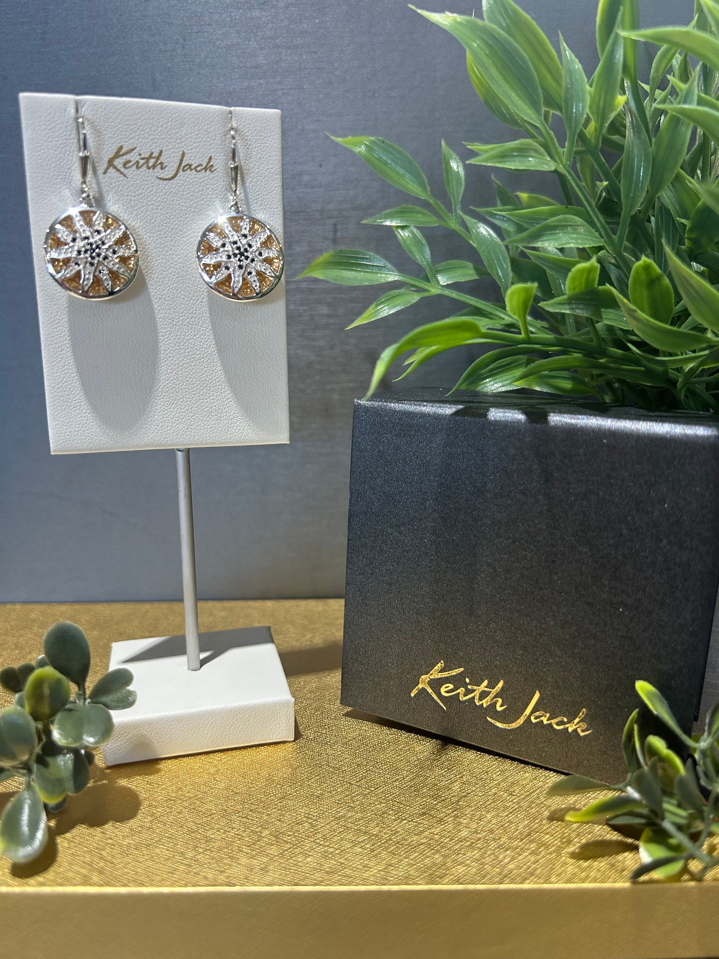 Silver and 14k Yellow Gold Celestial Gilded Earrings