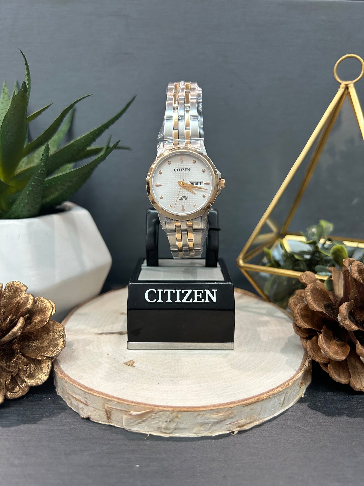Women's Citizen Small Watch Face with Metal Band