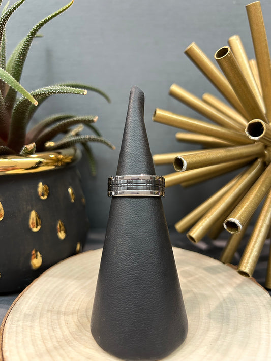 Tantalum and Titanium 8mm Grooved Malo Band