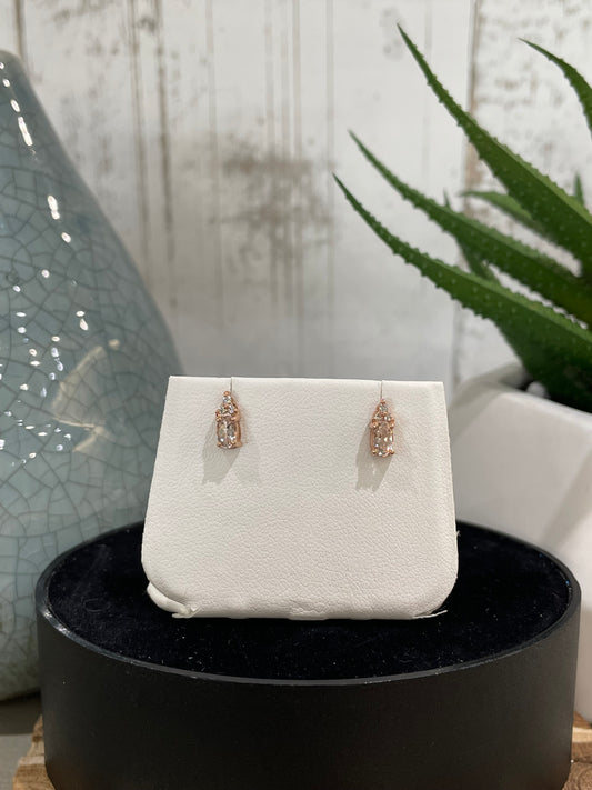 10k Gold Oval Gemstone Stud Earrings