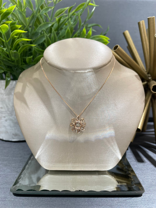 10k Gold 0.05ct Diamond Sun Twinkle Pendant