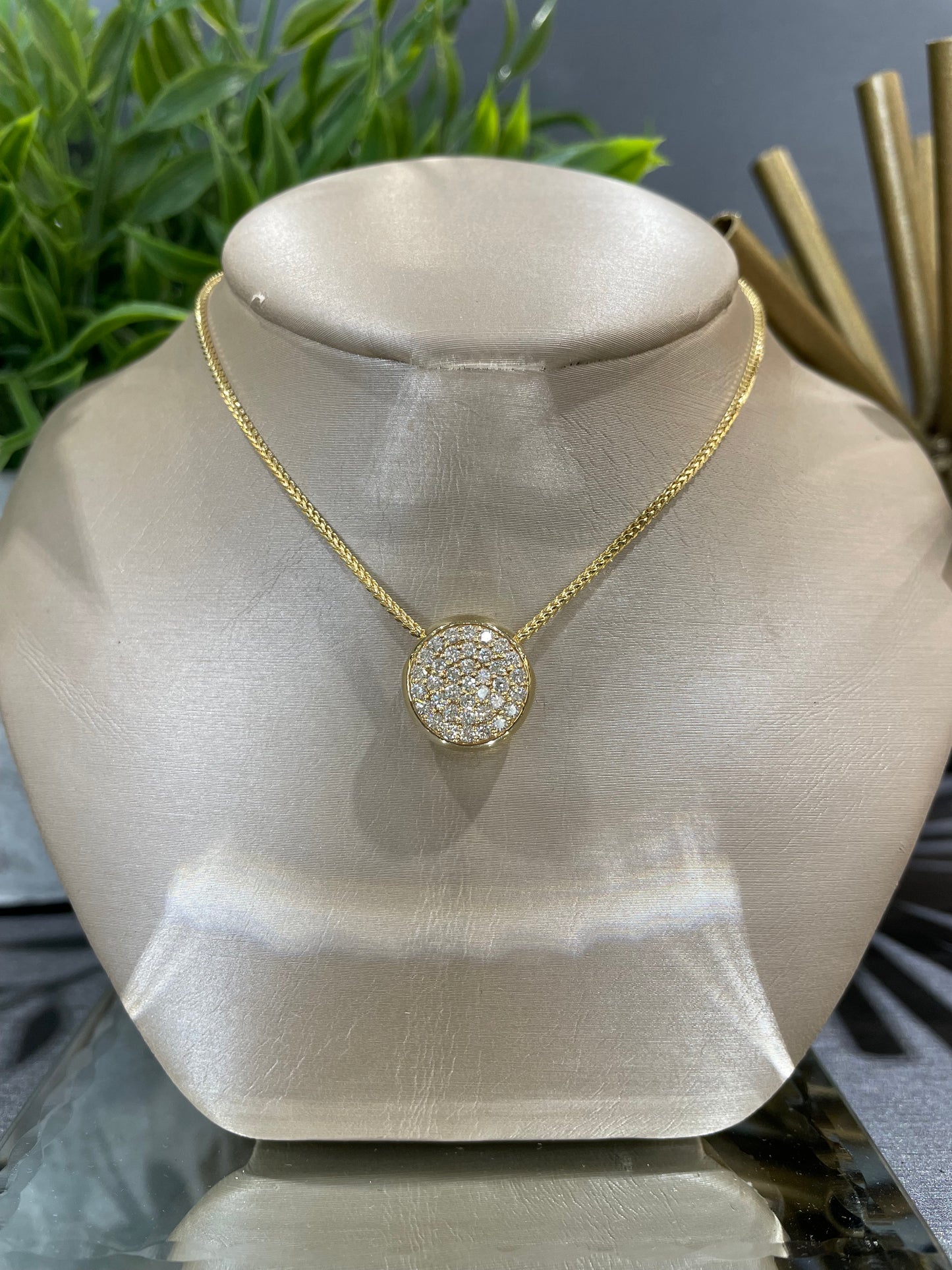 14k Yellow Gold 0.69ctw Diamond Pave Max Strauss Pendant