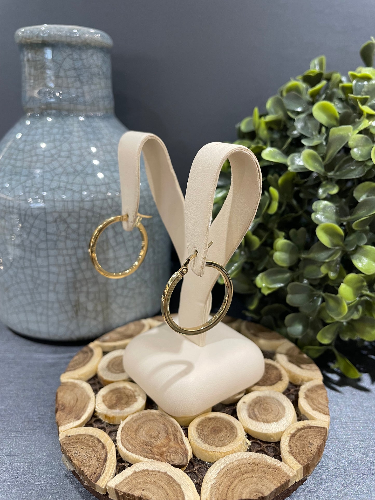 10k Yellow Gold Square Polish Hoop Earrings