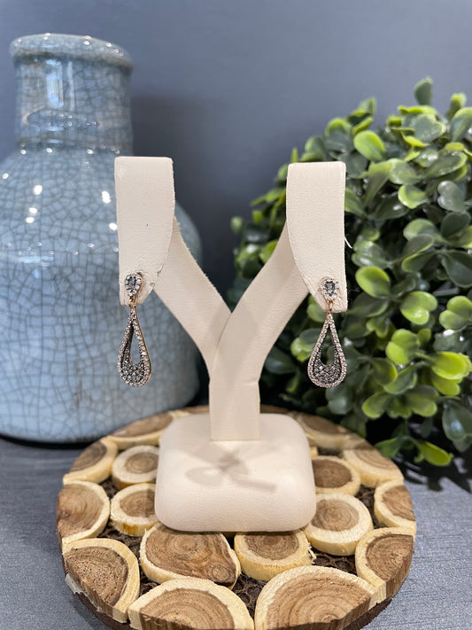 10k Rose Gold 0.50ctw Chocolate Diamond Dangle Earrings