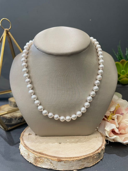 14k Yellow Gold Japanese 5mm Pearl Strand Necklace
