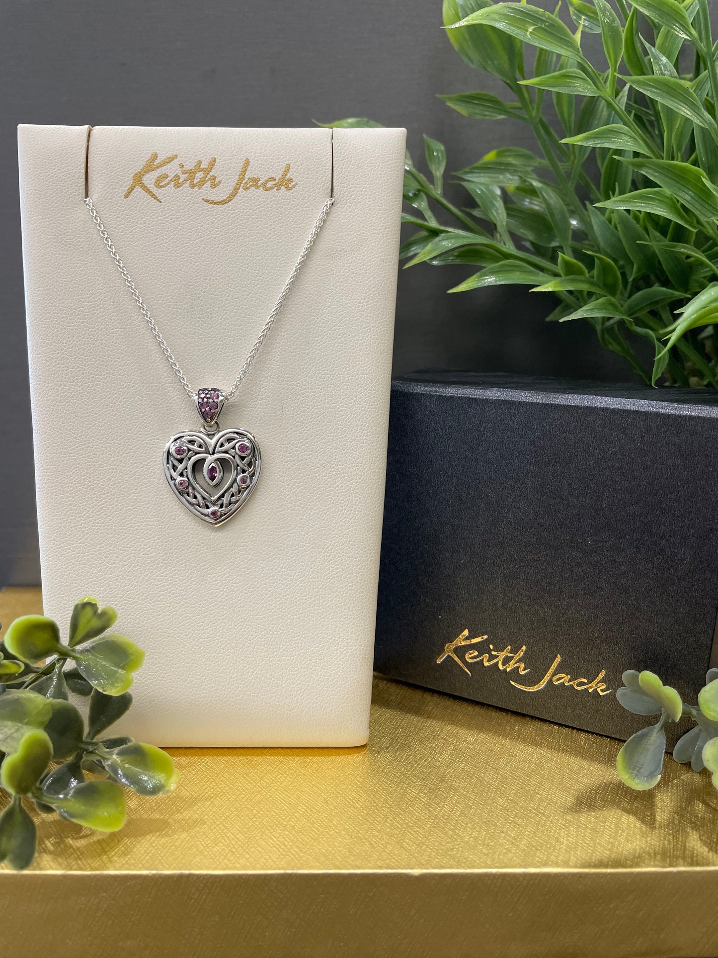 Silver Two Sided Celtic Open Heart Pendant