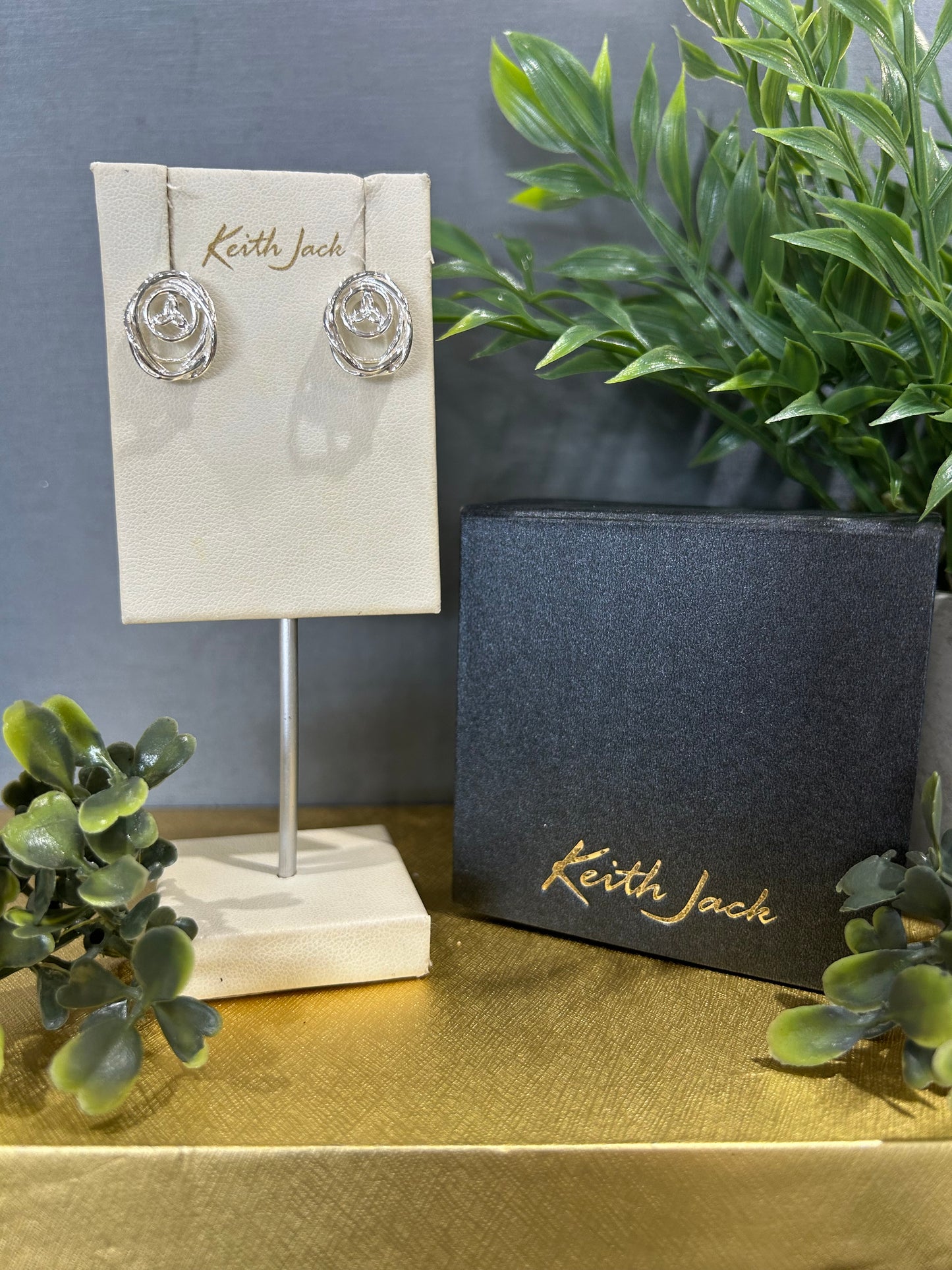 Silver and 10k Gold Celtic Cradle of Life Earrings