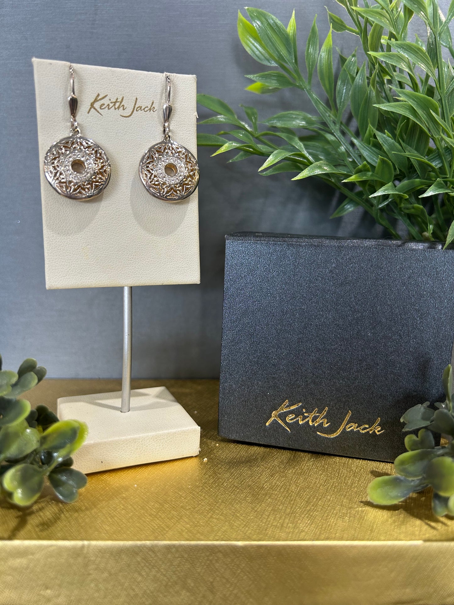 Silver and 22k Yellow Gold Gilding Window to The Soul Earrings