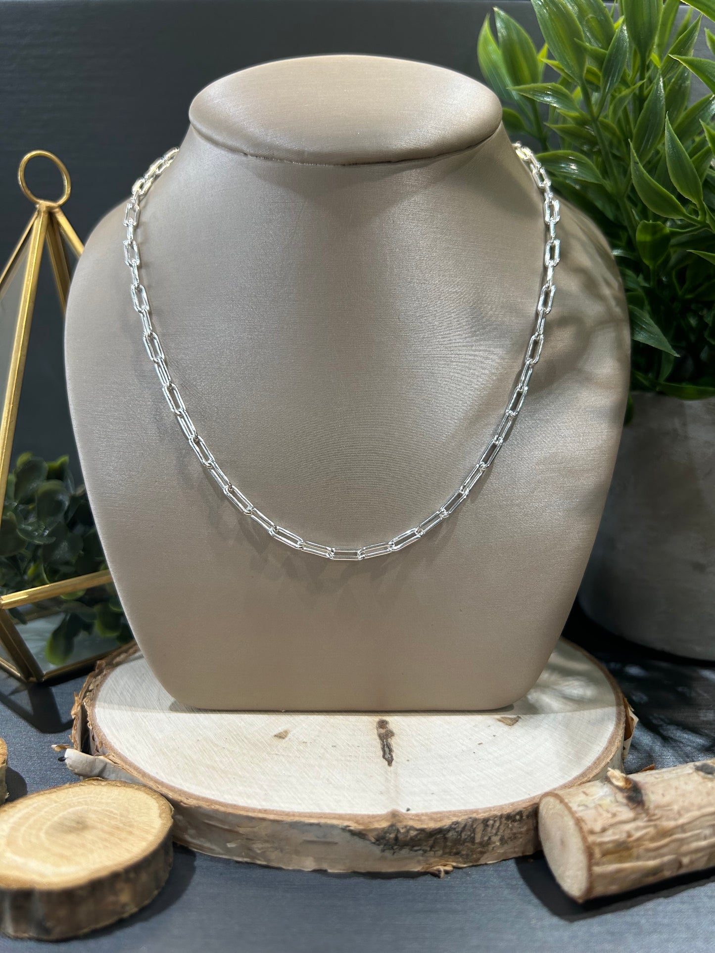 Women's Sterling Silver 3.2mm Paperclip Chain