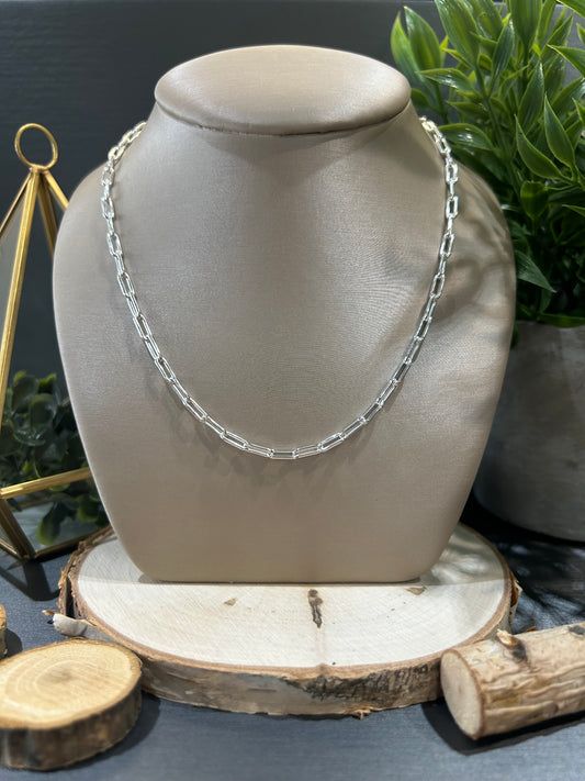 Women's Sterling Silver 3.2mm Paperclip Chain