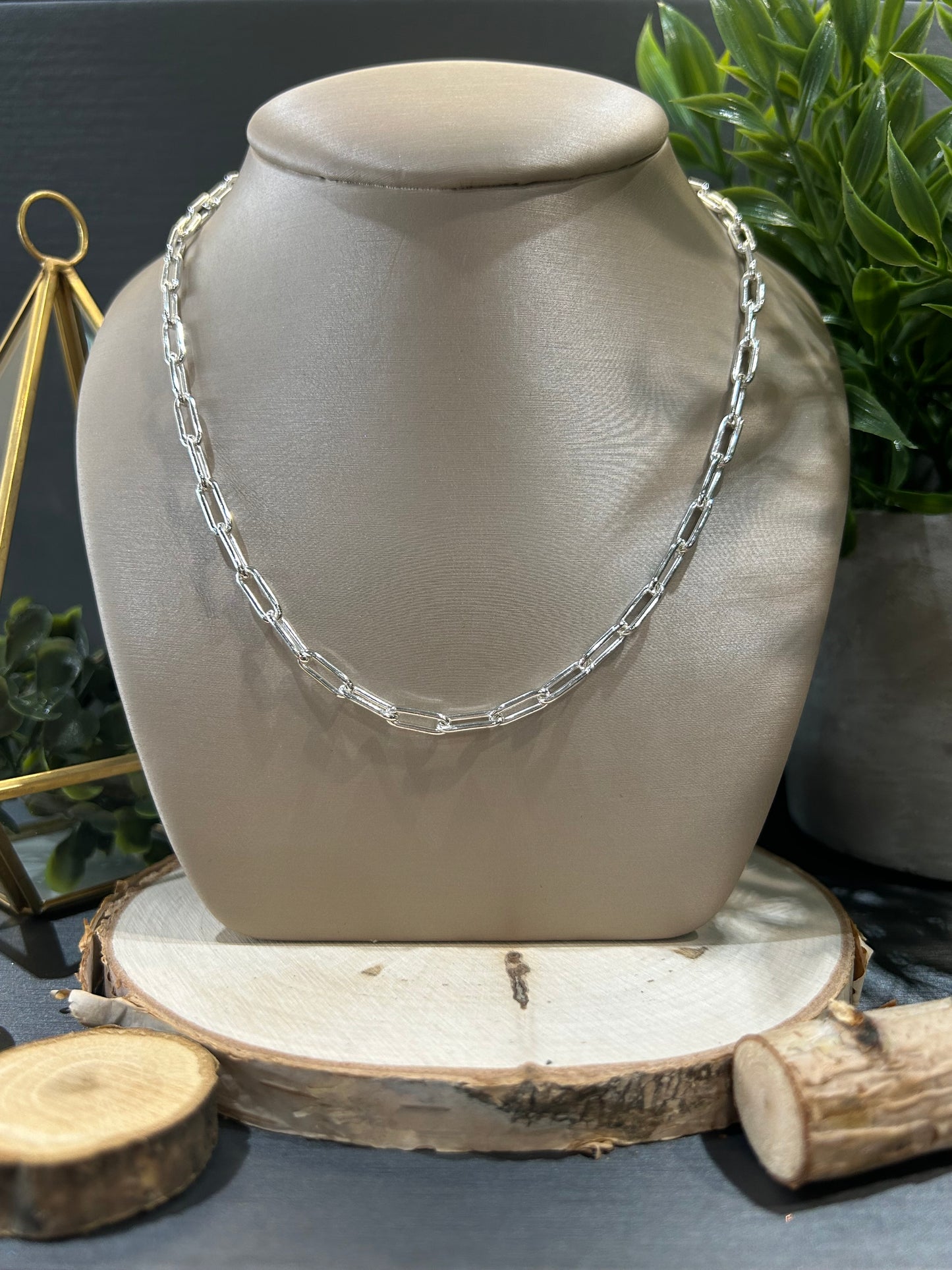 Women's Sterling Silver 3.9mm Paperclip Chain