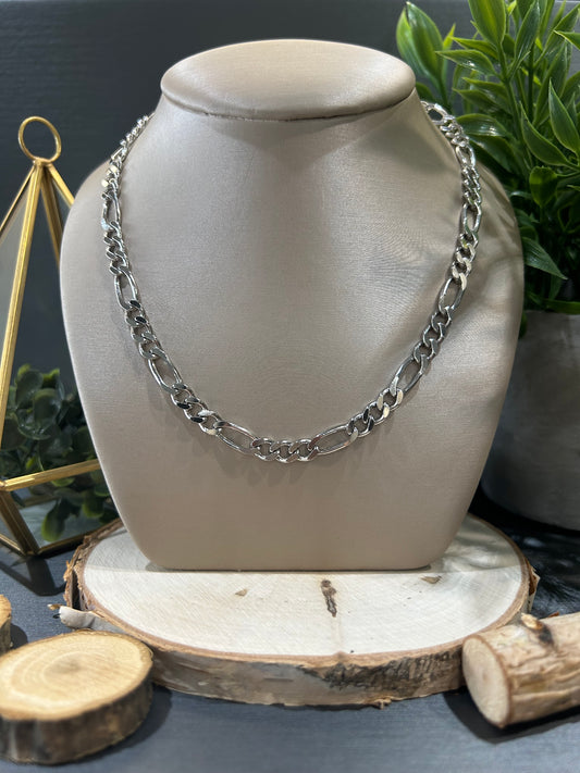 Men's Sterling Silver 6.0mm Figaro Chain