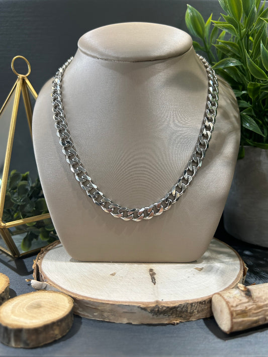 Men's Sterling Silver 7.8mm Curb Chain