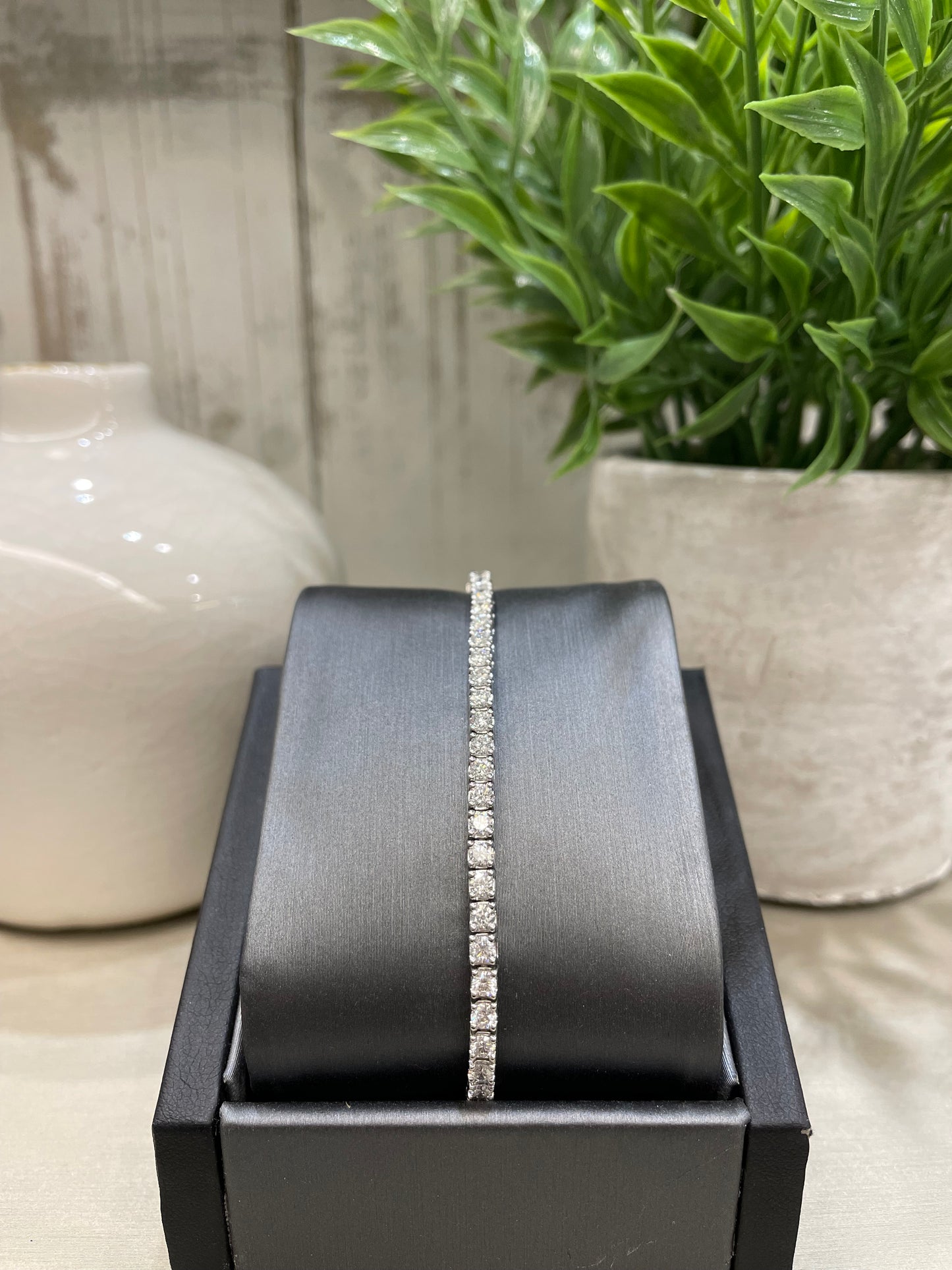 10k White Gold 4.00ctw Diamond Tennis Bracelet