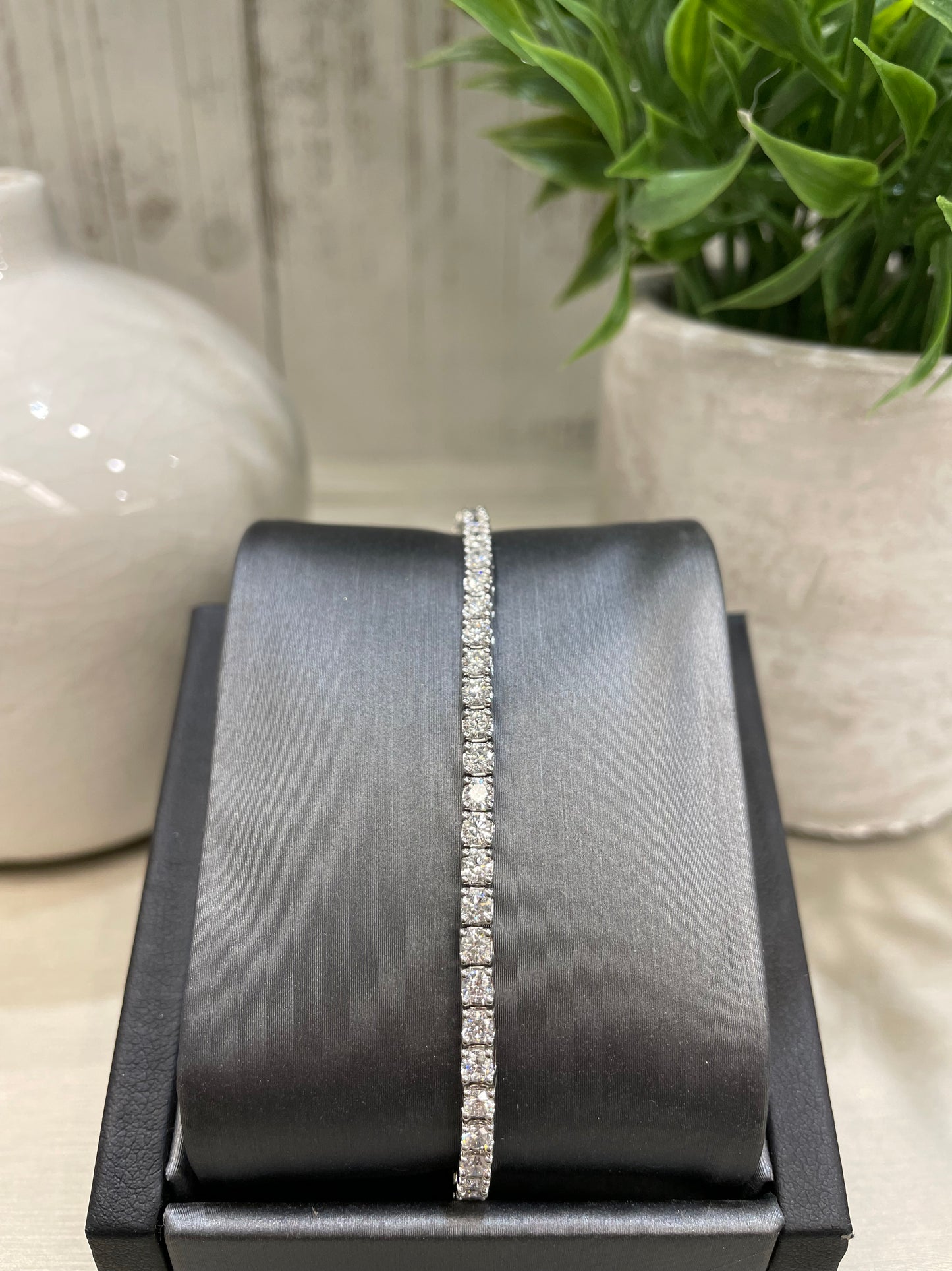 10k White Gold 4.00ctw Diamond Tennis Bracelet