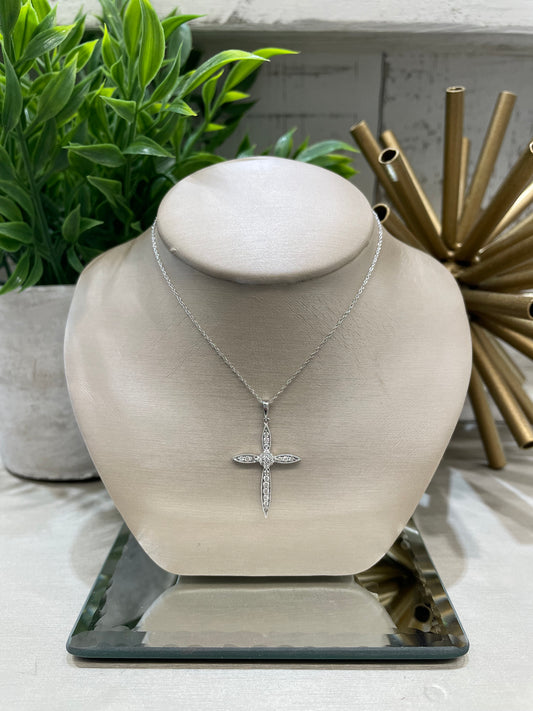 10k Gold 0.25ctw Diamond Cross Pendant