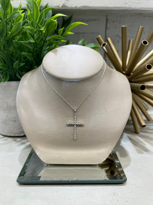 10k Gold 0.25ctw Diamond Cross Pendant