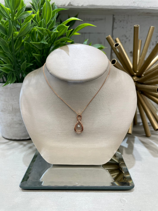 10k Rose Gold 0.07ctw Diamond Twinkle Pendant