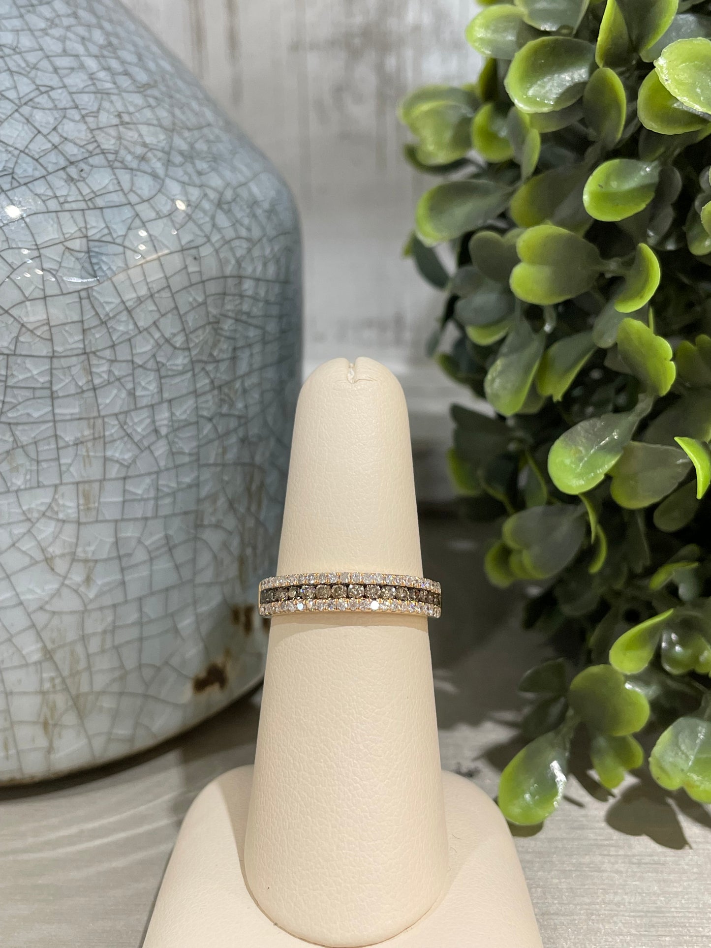14k Rose Gold 0.50ctw Chocolate Diamond Channel Band