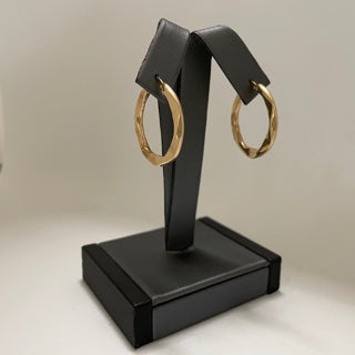 10k Yellow Gold Medium Stamped In Hoops