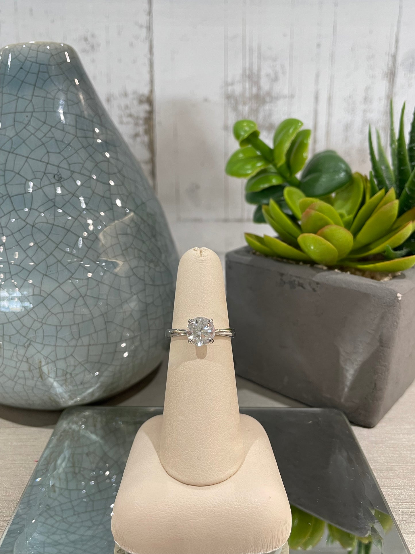 14k White Gold 1.50ct Diamond Solitaire Engagement Ring