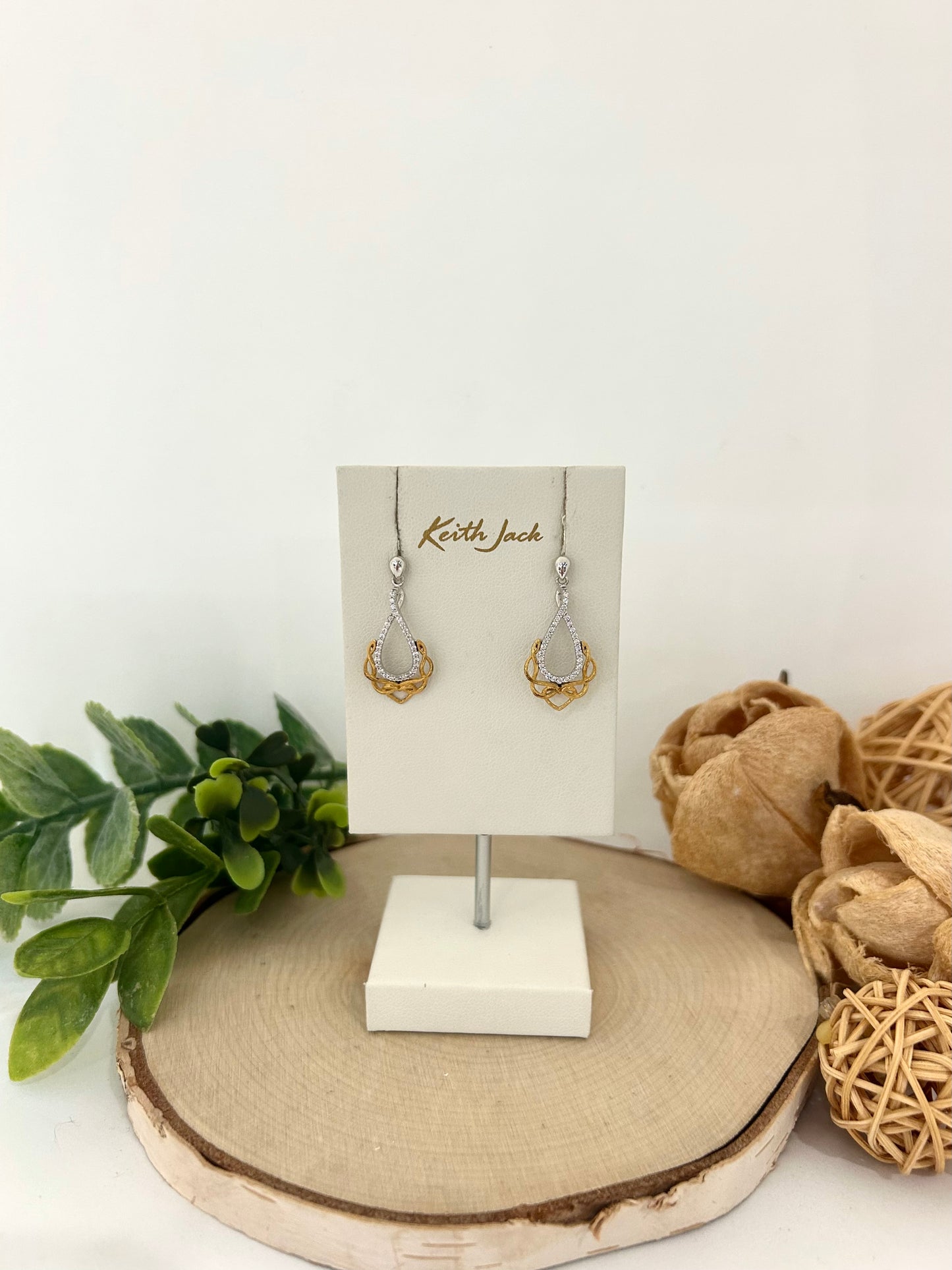 Silver and 10k Yellow Gold Love's Chalice Earrings