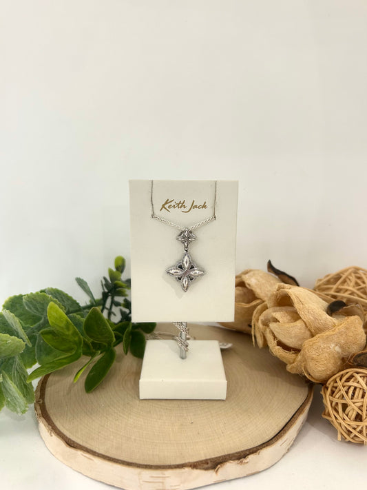 Silver Celestial Double Star Pendant