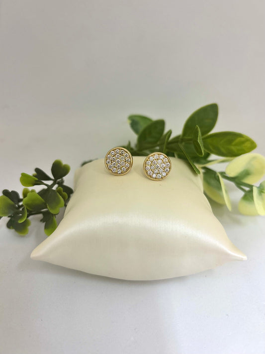14k Yellow Gold 1.01ctw Diamond Pave Max Strauss Stud Earrings