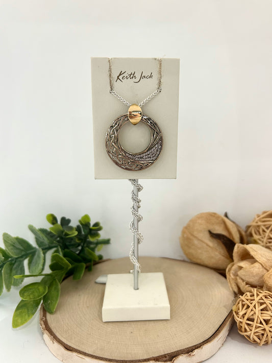 Silver and 10k Yellow Gold Norse Forge Comet Pendant