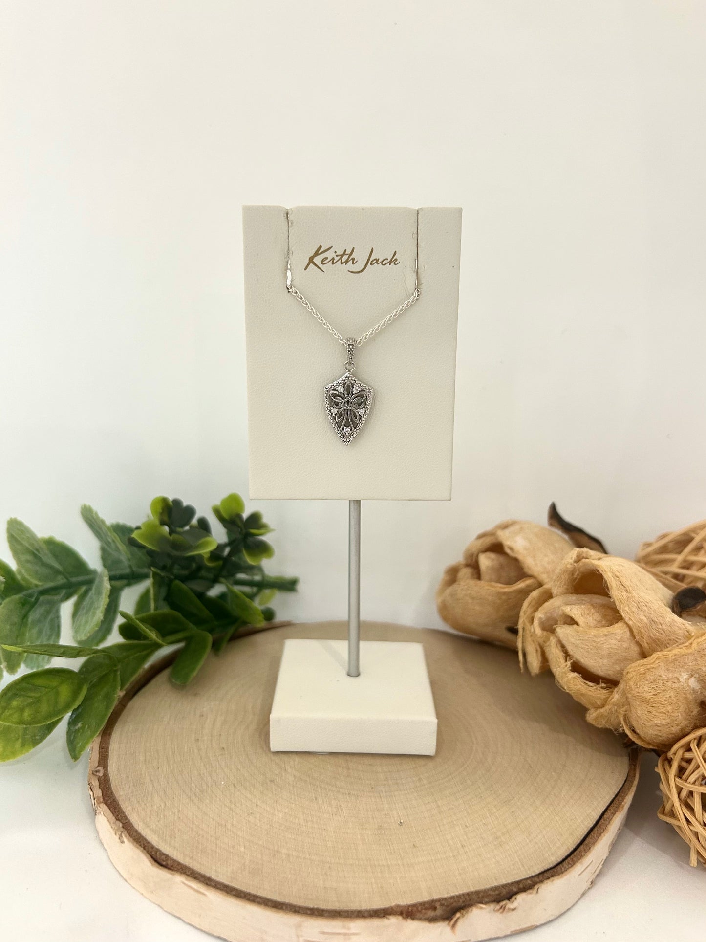 Silver Guardian Angel Shield Pendant