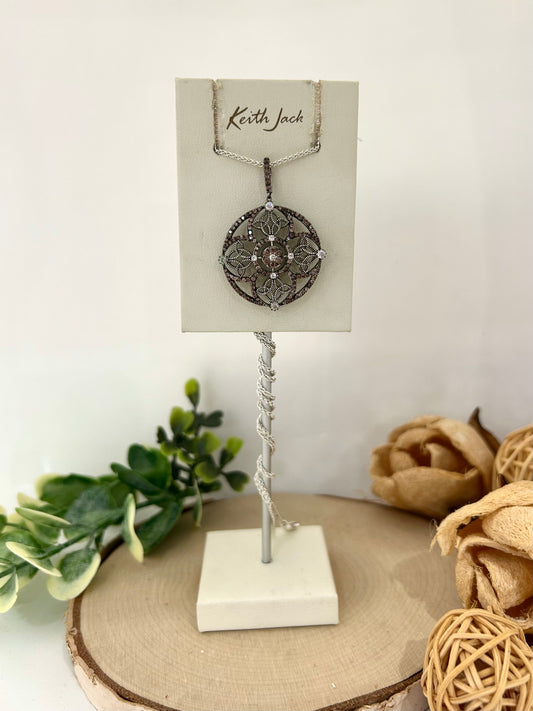 Silver Night and Day Pendant