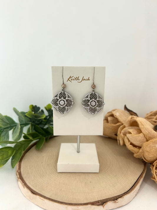 Silver Night and Day Earrings