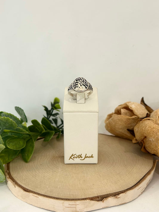 Silver Tree of Life Signet Ring