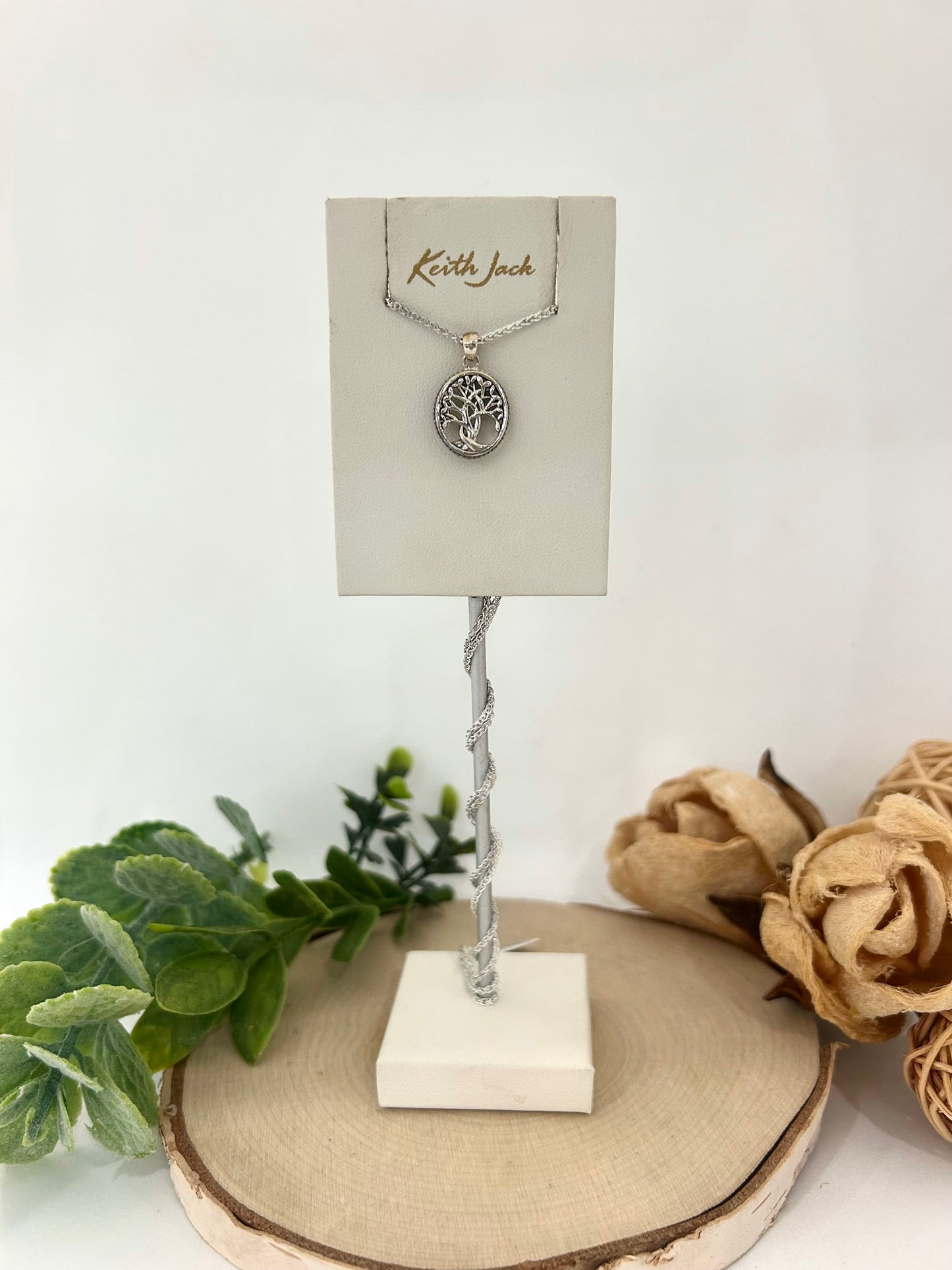 Silver and 10k Gold Tree of Life Petite Pendant