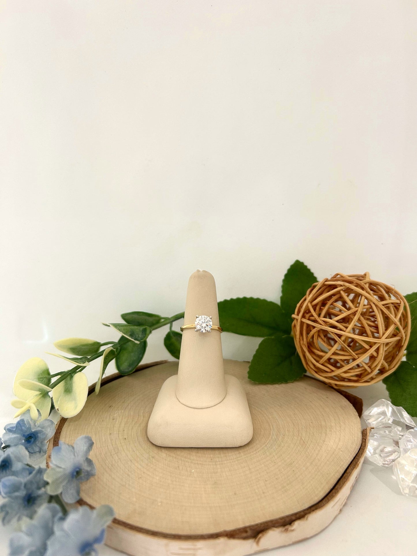 14k Yellow Gold 1.55ct Lab Diamond Hidden Halo Engagement Ring