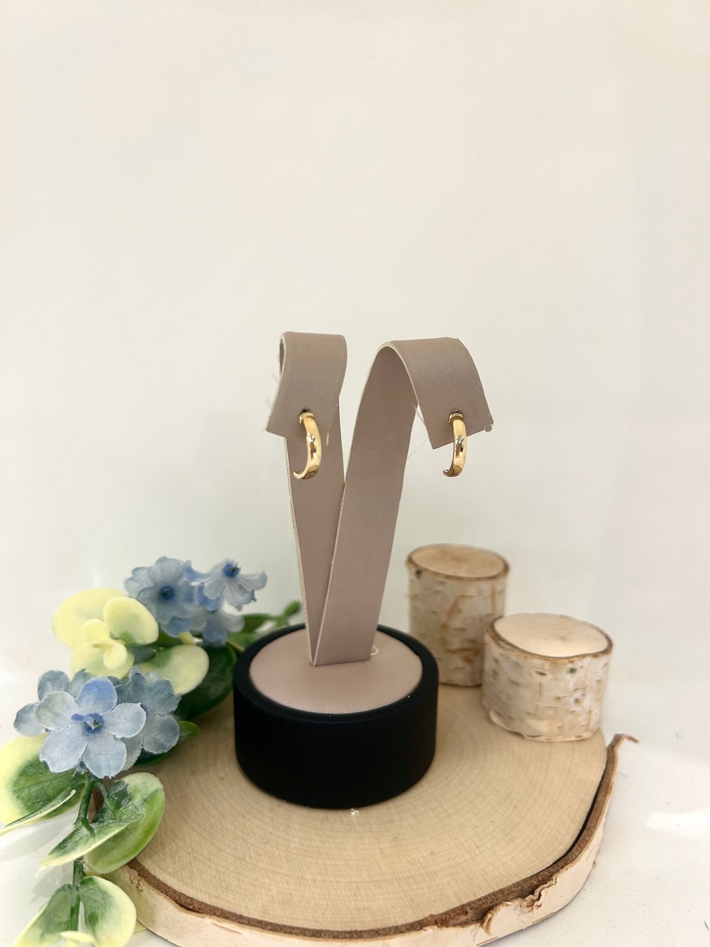 10k Yellow Gold Polished Half-Hoop Earrings