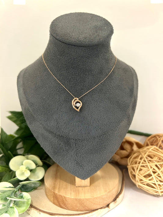 10k Gold 0.15ct Diamond Abstract Twinkle Pendant