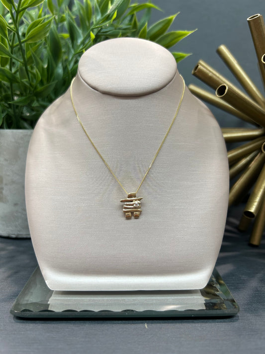 10k Yellow Gold 0.03ct Diamond Inuksuk Pendant